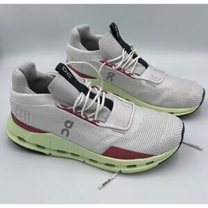 On Cloud Cloudnova Women’s Athletic Running Shoes Size 9 White / Limelight EUC